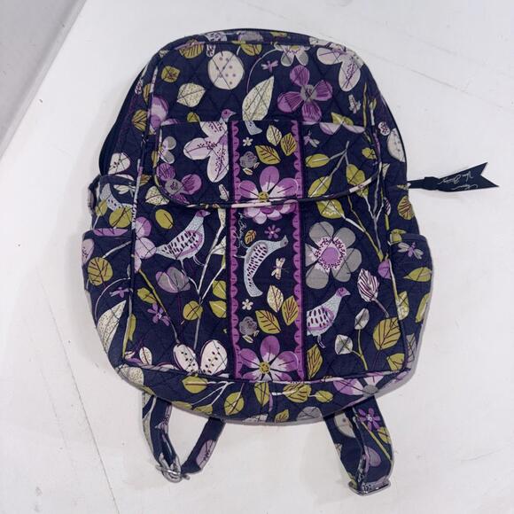 Vera Bradley Handbags - Vera Bradley Blu Floral Nightingale Preppy Y2K Quilted Mini Backpack-Style Purse